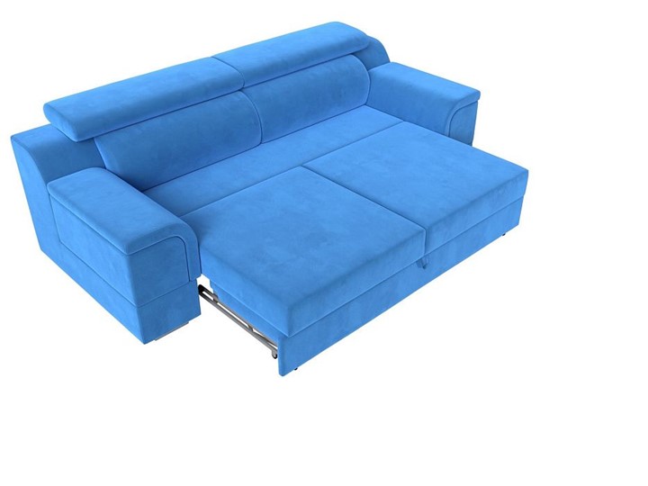 Прямой диван Лига-003 НПБ, Голубой (Велюр) в Магадане - изображение 1
