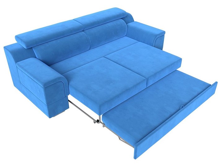 Прямой диван Лига-003 НПБ, Голубой (Велюр) в Магадане - изображение 2