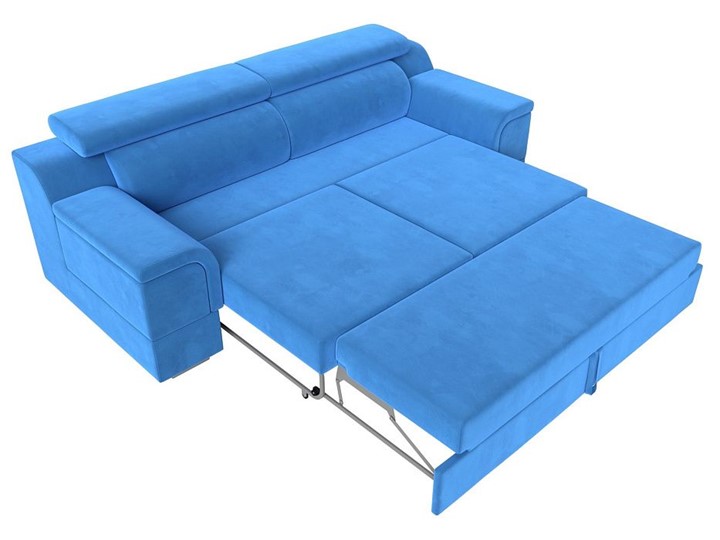Прямой диван Лига-003 НПБ, Голубой (Велюр) в Магадане - изображение 3