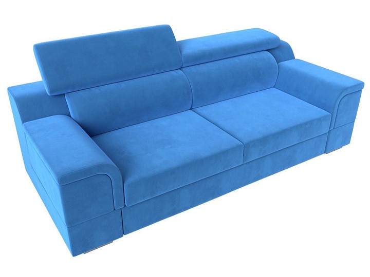 Прямой диван Лига-003 НПБ, Голубой (Велюр) в Магадане - изображение 4