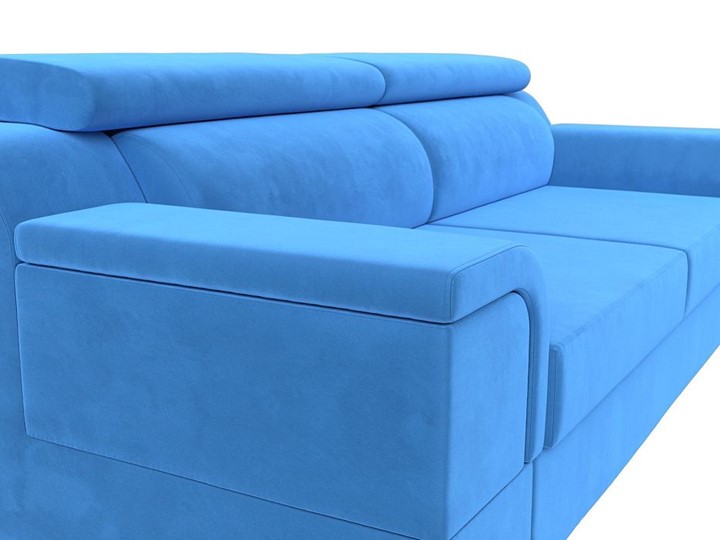 Прямой диван Лига-003 НПБ, Голубой (Велюр) в Магадане - изображение 9