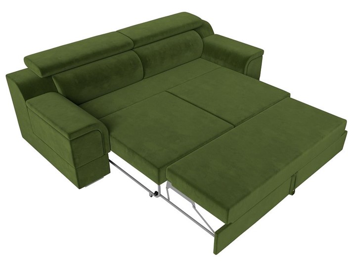Прямой диван Лига-003 НПБ, Зеленый (Микровельвет) в Магадане - изображение 3