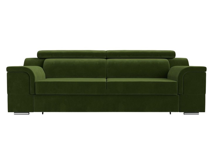 Прямой диван Лига-003 НПБ, Зеленый (Микровельвет) в Магадане - изображение 4