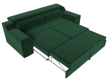 Прямой диван Лига-003 НПБ, Зеленый (Велюр) в Магадане - предосмотр 3