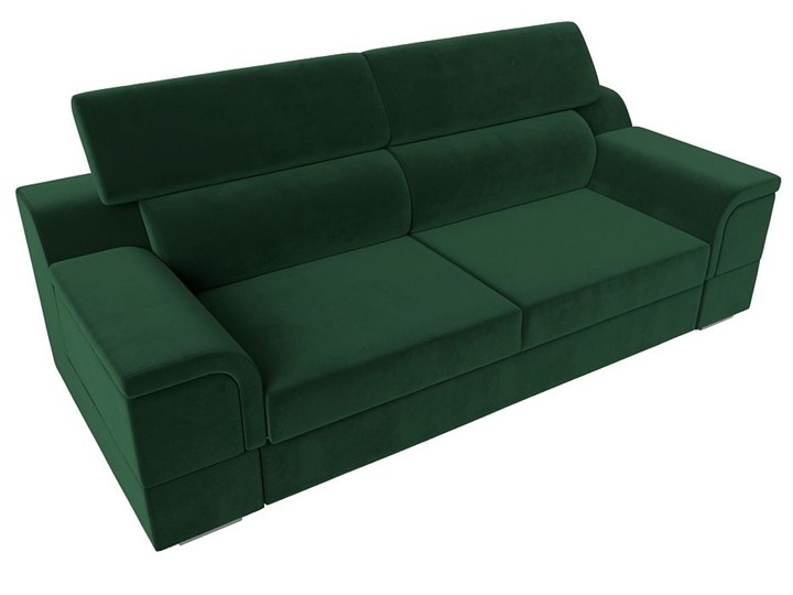 Прямой диван Лига-003 НПБ, Зеленый (Велюр) в Магадане - изображение 4