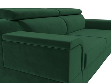 Прямой диван Лига-003 НПБ, Зеленый (Велюр) в Магадане - предосмотр 9