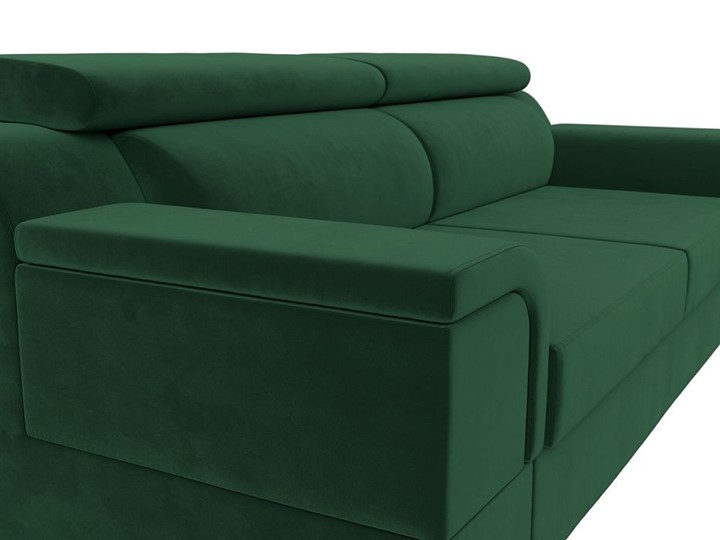Прямой диван Лига-003 НПБ, Зеленый (Велюр) в Магадане - изображение 9