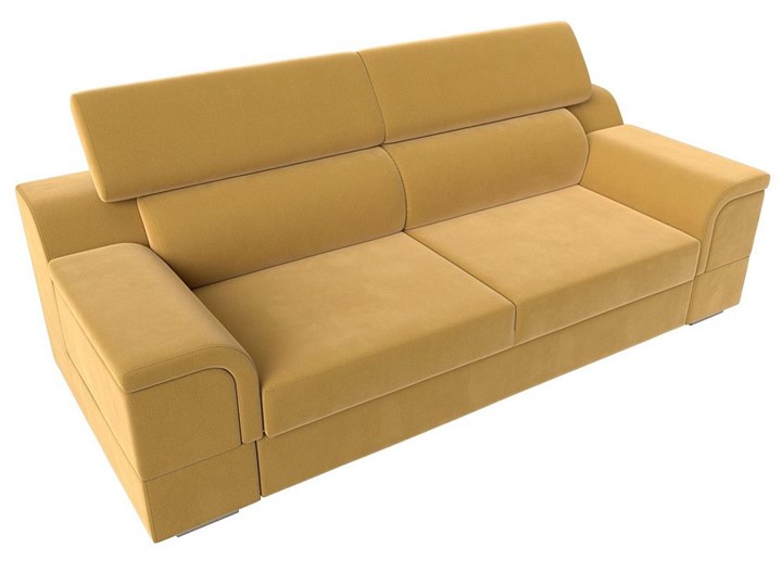 Прямой диван Лига-003 НПБ, Желтый (Микровельвет) в Магадане - изображение 4