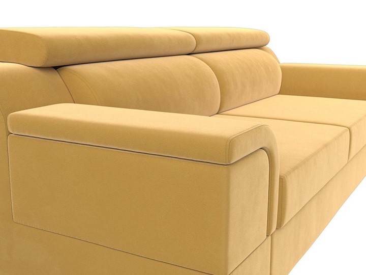 Прямой диван Лига-003 НПБ, Желтый (Микровельвет) в Магадане - изображение 8