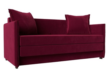 Прямой диван Лига-011, Бордовый (микровельвет) в Магадане
