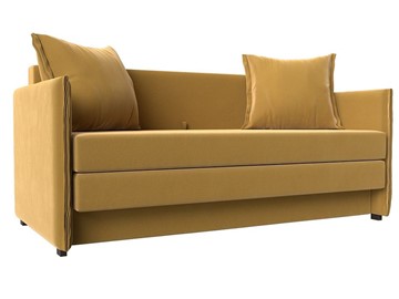 Прямой диван Лига-011, Желтый (микровельвет) в Магадане