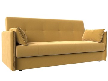 Прямой диван Лига-018, Желтый (микровельвет) в Магадане