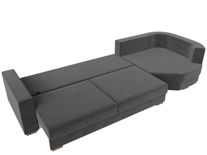 Прямой диван Лига-026 НПБ, Серый (велюр) в Магадане - изображение 2