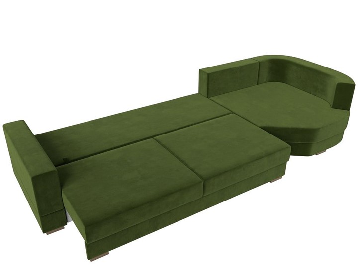 Прямой диван Лига-026 НПБ, Зеленый (микровельвет) в Магадане - изображение 2