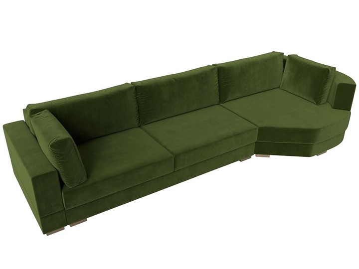 Прямой диван Лига-026 НПБ, Зеленый (микровельвет) в Магадане - изображение 3