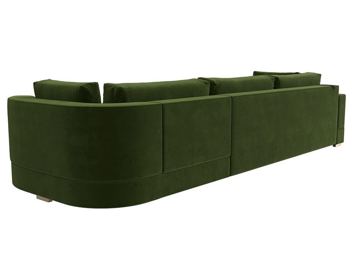 Прямой диван Лига-026 НПБ, Зеленый (микровельвет) в Магадане - изображение 4