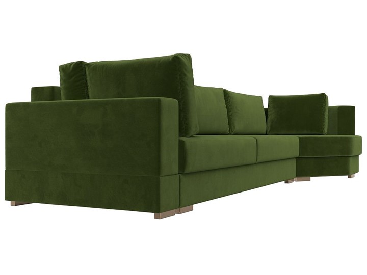 Прямой диван Лига-026 НПБ, Зеленый (микровельвет) в Магадане - изображение 5