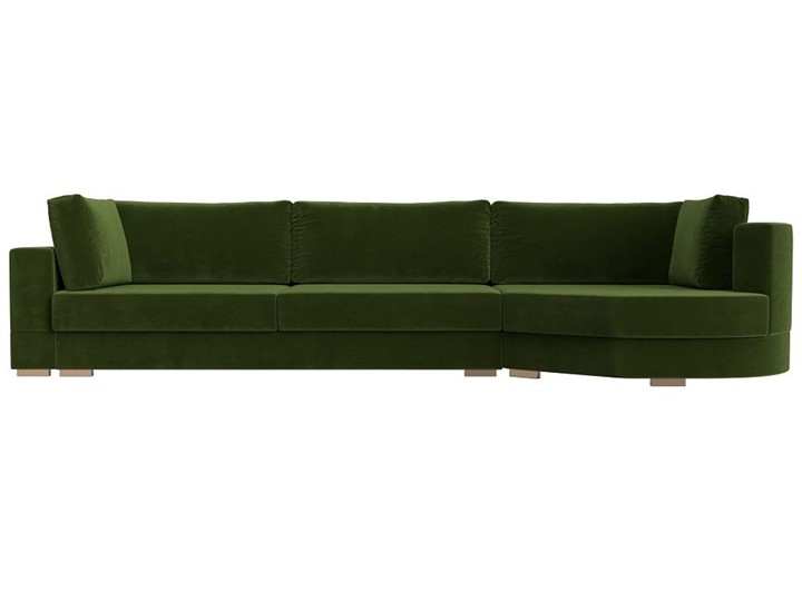 Прямой диван Лига-026 НПБ, Зеленый (микровельвет) в Магадане - изображение 7