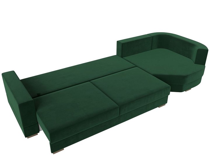 Прямой диван Лига-026 НПБ, Зеленый (велюр) в Магадане - изображение 2