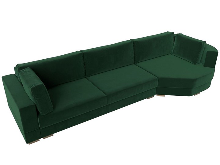 Прямой диван Лига-026 НПБ, Зеленый (велюр) в Магадане - изображение 3