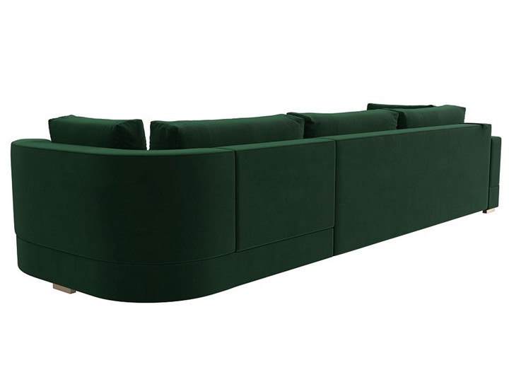 Прямой диван Лига-026 НПБ, Зеленый (велюр) в Магадане - изображение 4