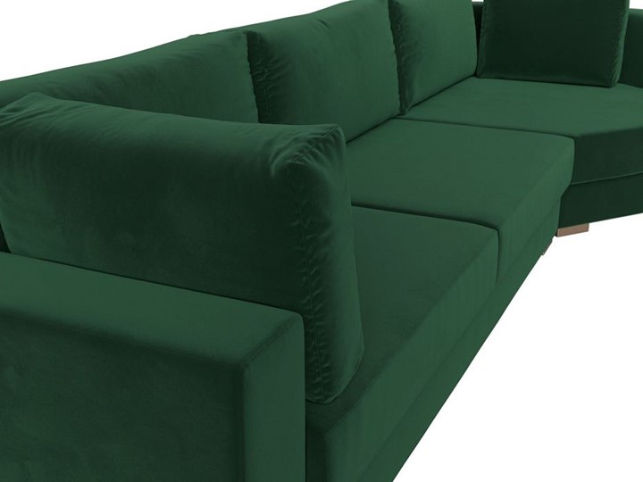 Прямой диван Лига-026 НПБ, Зеленый (велюр) в Магадане - изображение 6