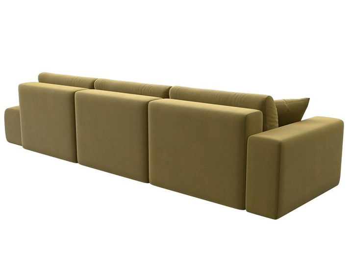 Прямой диван Лига-036 Модерн Лонг, Желтый (микровельвет) в Магадане - изображение 5