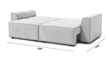 Прямой диван Лофт БЛ1-БП1 (Ремни/Еврокнижка) в Магадане - предосмотр 4