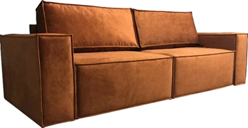 Прямой диван Лофт БЛ2-БП2 (Ремни/Тик-тик) в Магадане - предосмотр 1