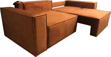 Прямой диван Лофт БЛ2-БП2 (Ремни/Тик-тик) в Магадане - предосмотр 2