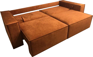 Прямой диван Лофт БЛ2-БП2 (Ремни/Тик-тик) в Магадане - предосмотр 3