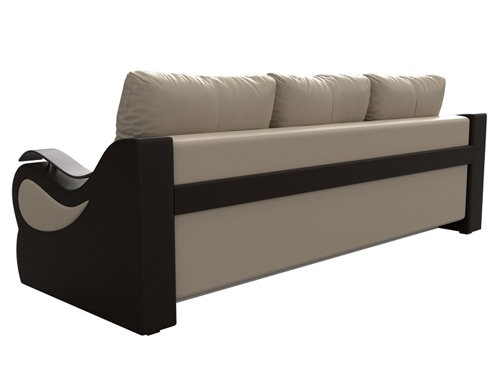 Прямой диван Меркурий еврокнижка, Бежевый/коричневый (экокожа) в Магадане - изображение 6