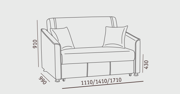 Прямой диван Милан 3 (120) в Магадане - изображение 2