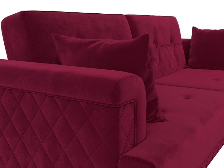 Прямой диван Орлеан, Бордовый (Микровельвет) в Магадане - изображение 3