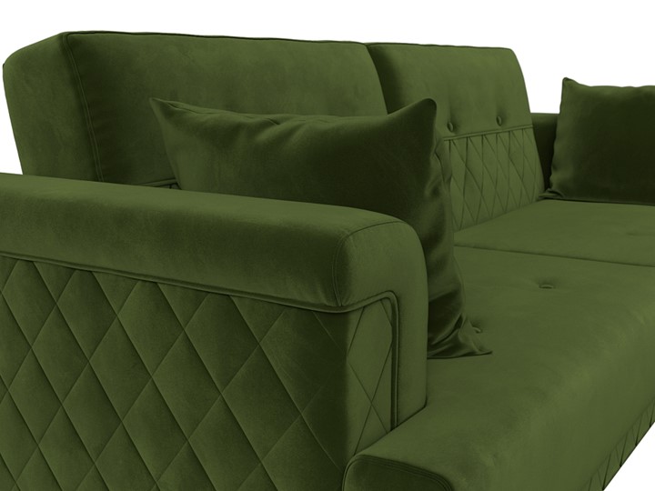 Прямой диван Орлеан, Зеленый (Микровельвет) в Магадане - изображение 3