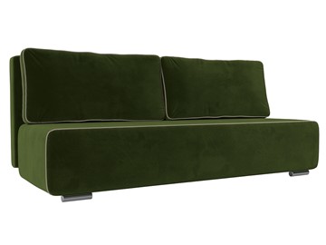 Прямой диван Уно, Зеленый/Бежевый (микровельвет) в Магадане