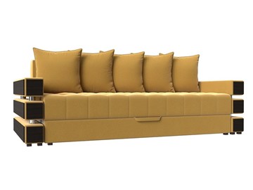 Прямой диван Венеция, Желтый (микровельвет) Боннель в Магадане - предосмотр