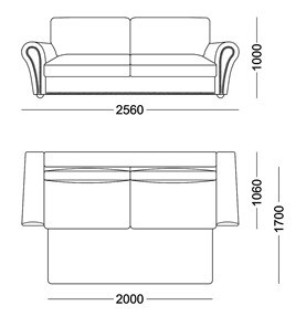 Прямой диван Виктория 2 подушки в Магадане - предосмотр 5