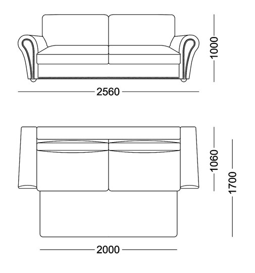 Прямой диван Виктория 2 подушки в Магадане - изображение 5