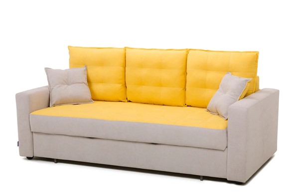 Прямой диван Рио 3 с двумя декоративными подушками в Магадане - изображение