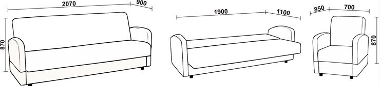Прямой диван Нео 2 М БД в Магадане - изображение 9