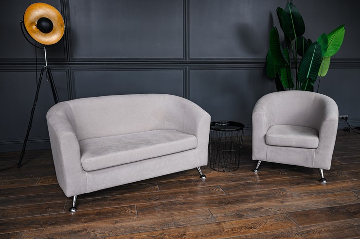 Комплект мебели Брамс  цвет бежевый диван 2Д + кресло в Магадане - изображение 1