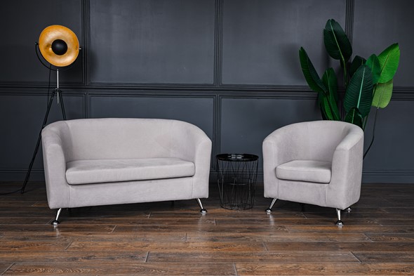Комплект мебели Брамс  цвет бежевый диван 2Д + кресло в Магадане - изображение
