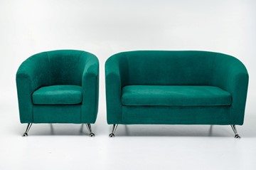 Комплект мебели Брамс  цвет изумрудный диван 2Д + кресло в Магадане - предосмотр 1
