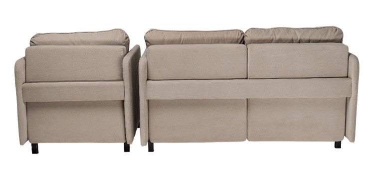 Комплект мебели диван + кресло-кровать Бэст бежевый в Магадане - изображение 1