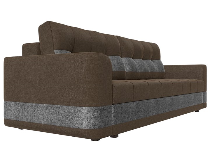 Прямой диван Честер, Коричневый/серый (рогожка) в Магадане - изображение 2