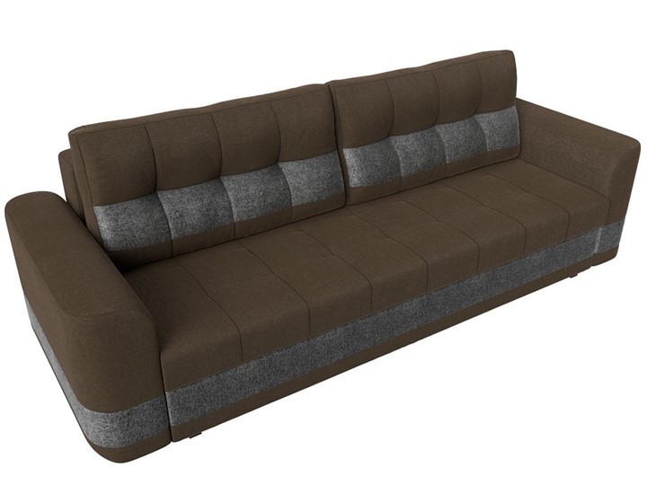 Прямой диван Честер, Коричневый/серый (рогожка) в Магадане - изображение 4