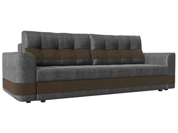 Прямой диван Честер, Серый/коричневый (рогожка) в Магадане - предосмотр