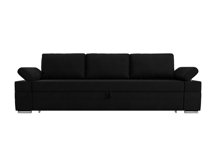 Прямой диван Канкун, Черный (микровельвет) НПБ в Магадане - изображение 2