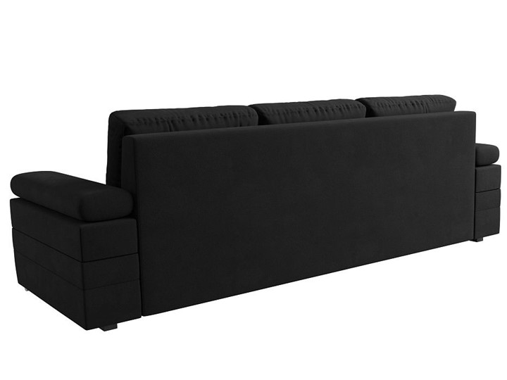 Прямой диван Канкун, Черный (микровельвет) НПБ в Магадане - изображение 5